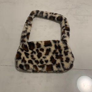 Cheetah Print Fluffy Bag